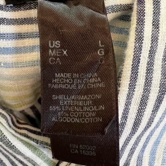 🤑 4/$24 Axcess A Clairborne Company Striped Short Sleeve Button Down Shirt - Picture 7 of 7
